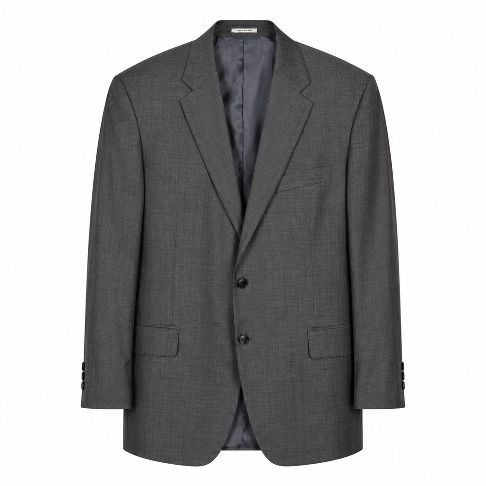 Peter Millar Blazer 44T Grey Wool Two Button Suit Jacket Professional Classic